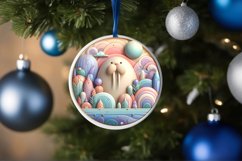 Round Christmas Ornament Sublimation|Clipart Product Image 3