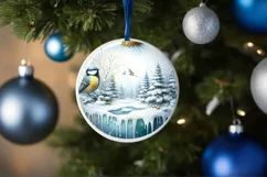 Birds Winter Scene Sublimation PNG Product Image 4