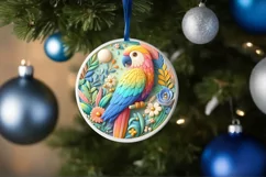 Round Christmas Ornament Sublimation|Clipart Product Image 1