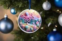 Round Christmas Ornament Sublimation|Clipart Product Image 3