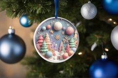 Round Christmas Ornament Sublimation|Clipart Product Image 3
