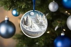 Winter Scenee Melting Edges Sublimation PNG Product Image 1