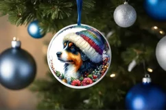 Watercolor Round Christmas Ornament PNG Product Image 4
