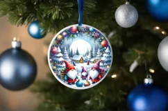 Winter Gnomes Ornament Sublimation PNG Product Image 1