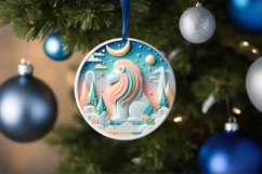 Round Christmas Ornament Sublimation|Clipart Product Image 1