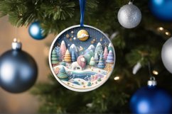 Round Christmas Ornament Sublimation|Clipart Product Image 3