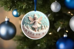 Pastel 3D Martzipan Fairy Round Sublimation PNG Product Image 4