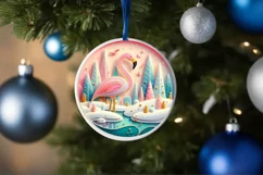 Round Christmas Ornament Sublimation|Clipart Product Image 1