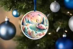 Round Christmas Ornament Sublimation|Clipart Product Image 3