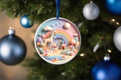 Round Christmas Ornament Sublimation|Clipart Product Image 1
