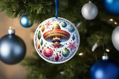 3D Mexican Person Winter Scene Sublimation PNG Product Image 4