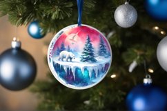Winter Polar Bear Ornament Sublimation PNG Product Image 4