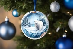 Winter Polar Bear Ornament Sublimation PNG Product Image 1
