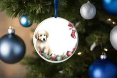 Winter Dog Ornament Sublimation PNG Product Image 4