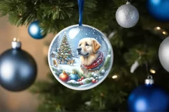 Winter Dog Ornament Sublimation PNG Product Image 4