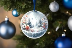 Winter Flowers Ornament Sublimation PNG Product Image 1