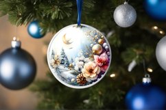 Winter Flowers Ornament Sublimation PNG Product Image 4