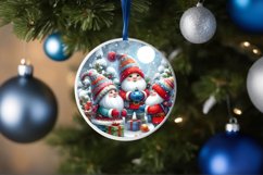 Winter Gnomes Round Ornament Sublimation PNG Product Image 4