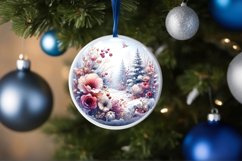 Winter Flowers Ornament Sublimation PNG Product Image 1