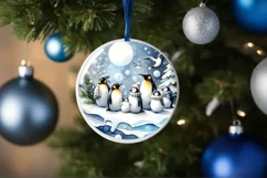 Winter Penguin Ornament Sublimation PNG Product Image 4