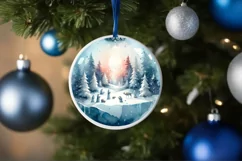 Nativity Winter Christmas Ball Scene Sublimation PNG Product Image 4