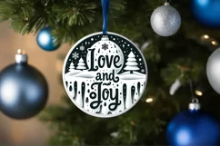 Love and Joy Round Melting Winter Scene Vector PNG Product Image 4