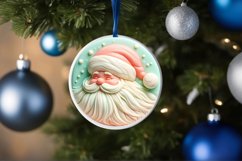 Pastel Polar Bear Round Ornament Sublimation PNG Product Image 4