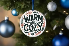 Warm and Cozy Vector Ornament Sublimation PNG Product Image 4