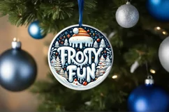 Frosty Fun Vector Winter Scene Sublimation PNG Product Image 1