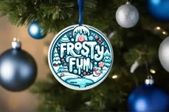 Frosty Fun Vector Winter Scene Sublimation PNG Product Image 4