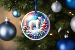 Watercolor 3D Polar Bear Winter Scene Sublimation PNG Product Image 4