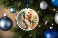 3d Martzipan Fairy Christmas Ornament Sublimation PNG Product Image 4