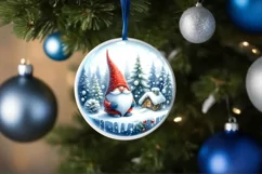 Melting Winter Scene with Gnome Sublimation PNG Product Image 1