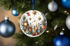 Holiday Blessings Winter Round Christmas Ornament Product Image 4