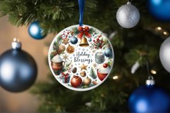 Winter Scene with Holiday Blessings Sublimation PNG Product Image 1