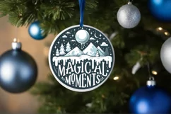 3D Magical Moments Round Ornament Sublimation PNG Product Image 4