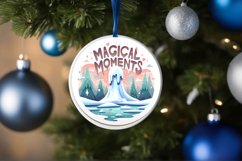 3D Magical Moments Round Ornament Sublimation PNG Product Image 4