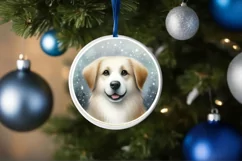 Colorful Dog Ornament Sublimation PNG Product Image 1