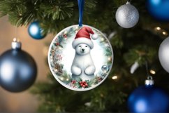 Polar Bear Round Ornament Sublimation PNG Product Image 4