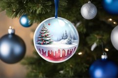 3D Winter Scene Tour Eiffel Ornament Sublimation PNG Product Image 4