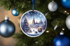 3D Winter Scene Spain Ornament Sublimation PNG Product Image 4
