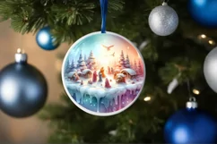 Nativity Winter Christmas Ball Scene Sublimation PNG Product Image 4