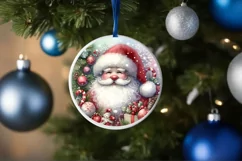 Detailed Winter Santa Round Image PNG Product Image 4