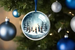 Nativity Winter Christmas Scene Sublimation PNG Product Image 4
