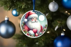 Santa Christmas Ornament Sublimation PNG Product Image 4