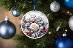 3D Winter Scene with Flowers Ornament Sublimation PNG Product Image 1