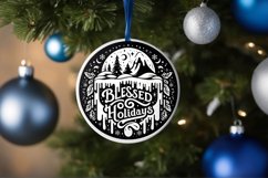 3D Winter Scene with Blessed Holidays Jolly Joy Ornament Product Image 1