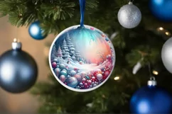 Colorfull Pastell 3D Christmas Ornament Winter Scene Product Image 4