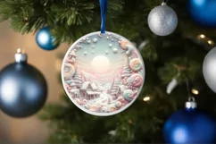 Detailed Christmas Candy Scene Sublimation PNG Product Image 1