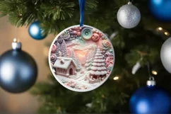 Detailed Christmas Candy Scene Sublimation PNG Product Image 1